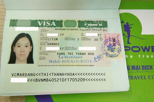 Chúc mừng visa Ma rốc